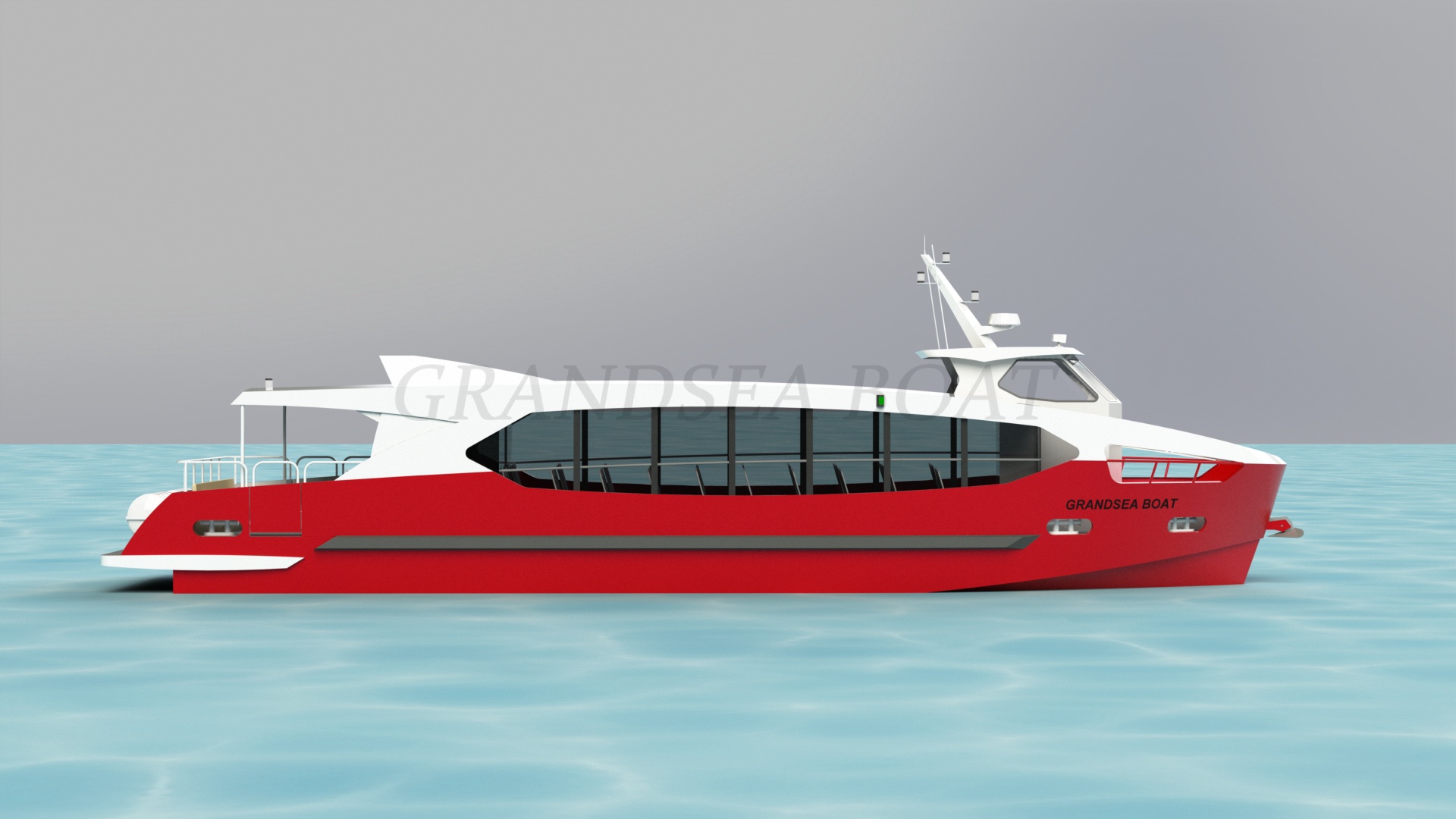 Grandsea 24米铝制高速商用客运渡船，140座，出售