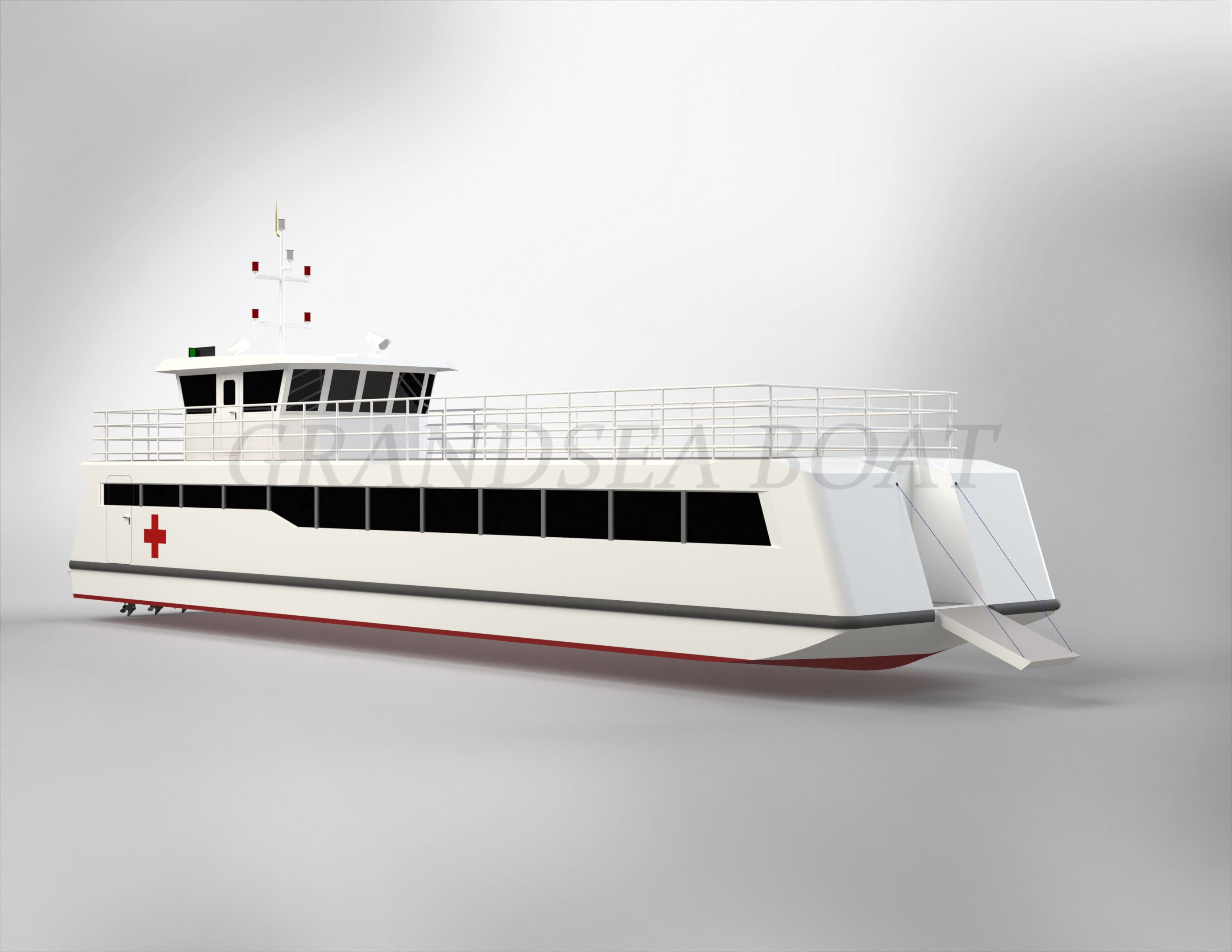 Grandsea 25m 铝制医疗艇 救护艇 浮动医院艇 出售