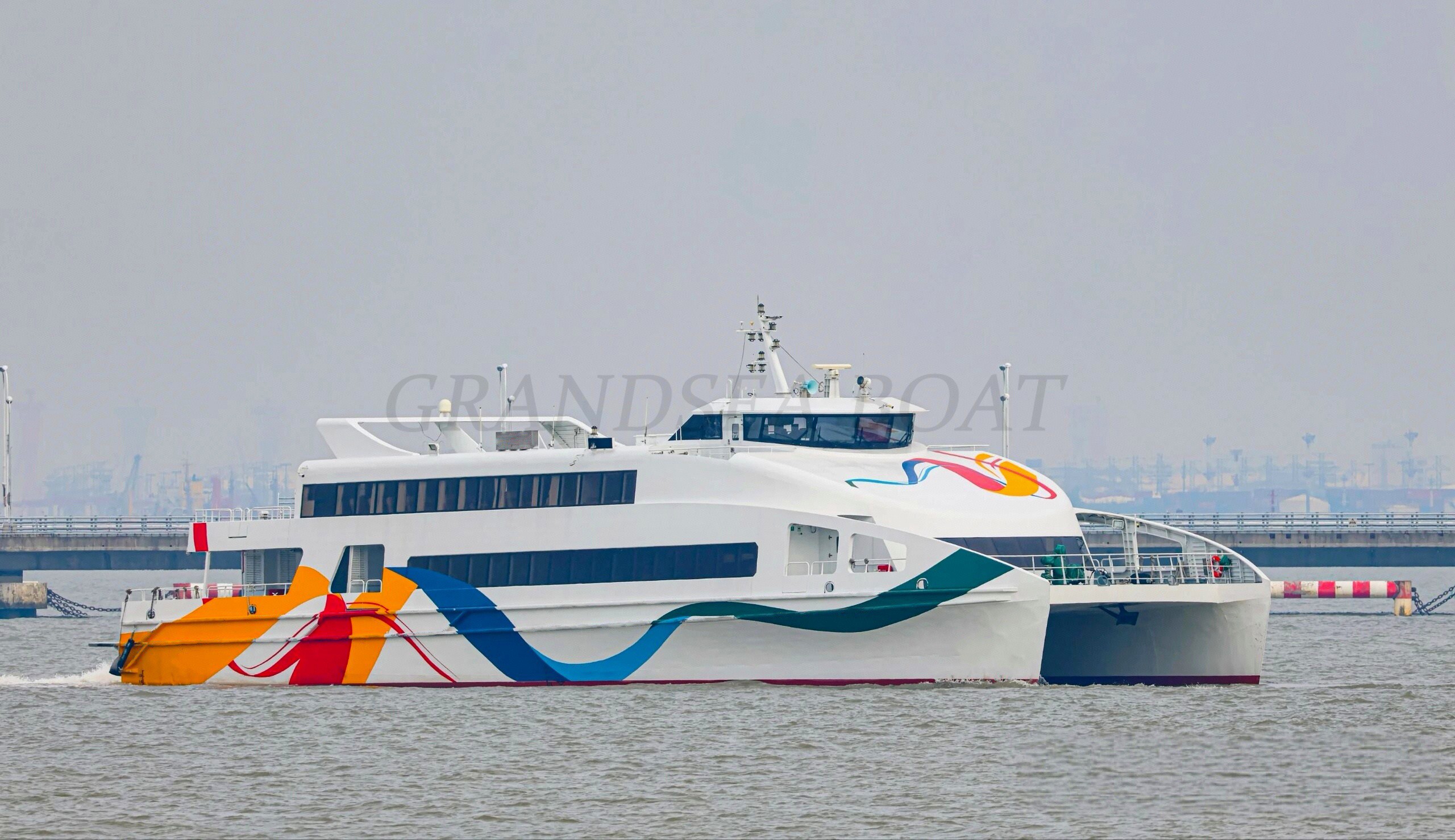 Grandsea 45米铝合金双体船，500座客轮、远洋班轮、双体客船出售