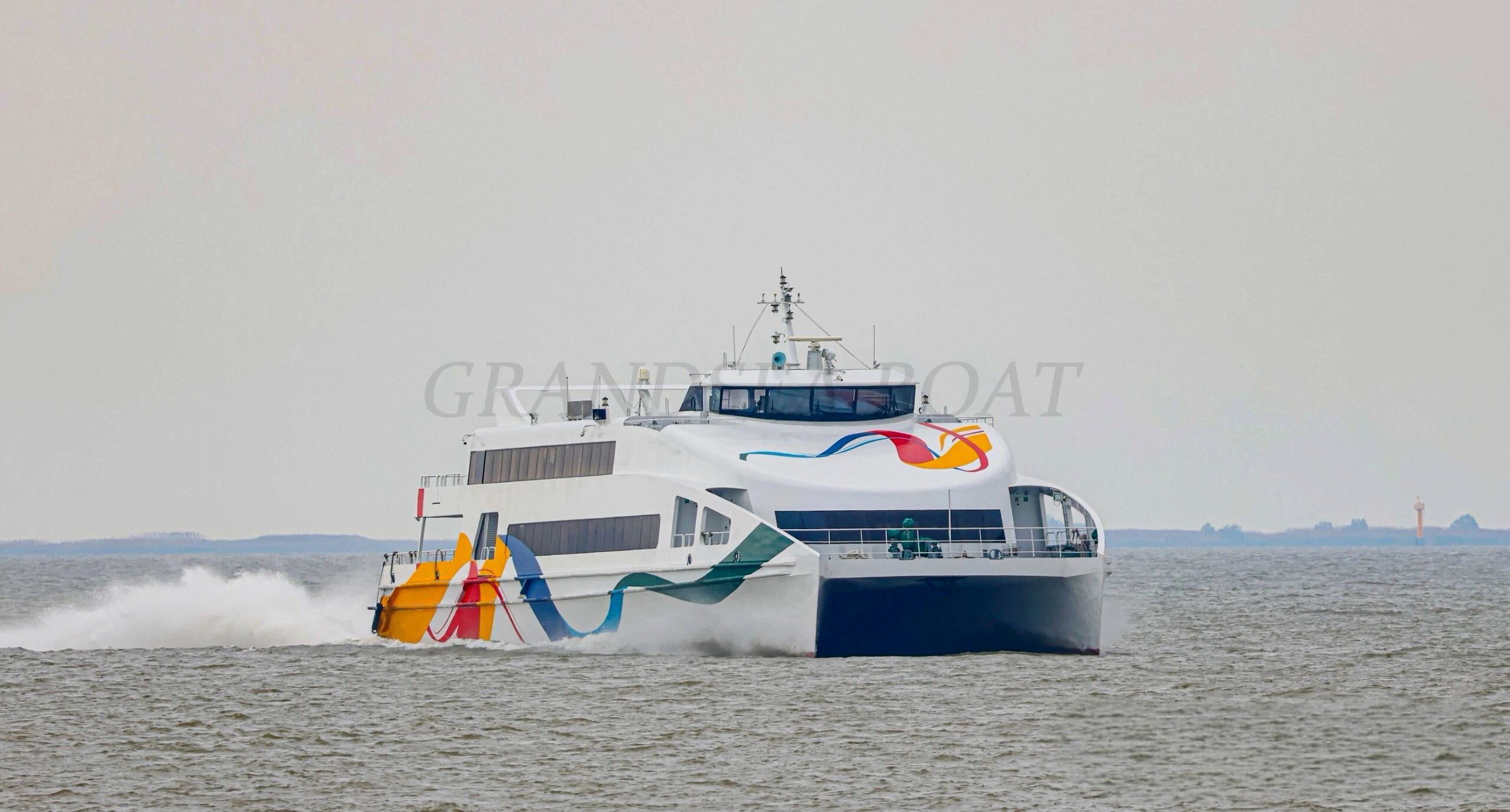 Grandsea 45米铝合金双体船，500座客轮、远洋班轮、双体客船出售