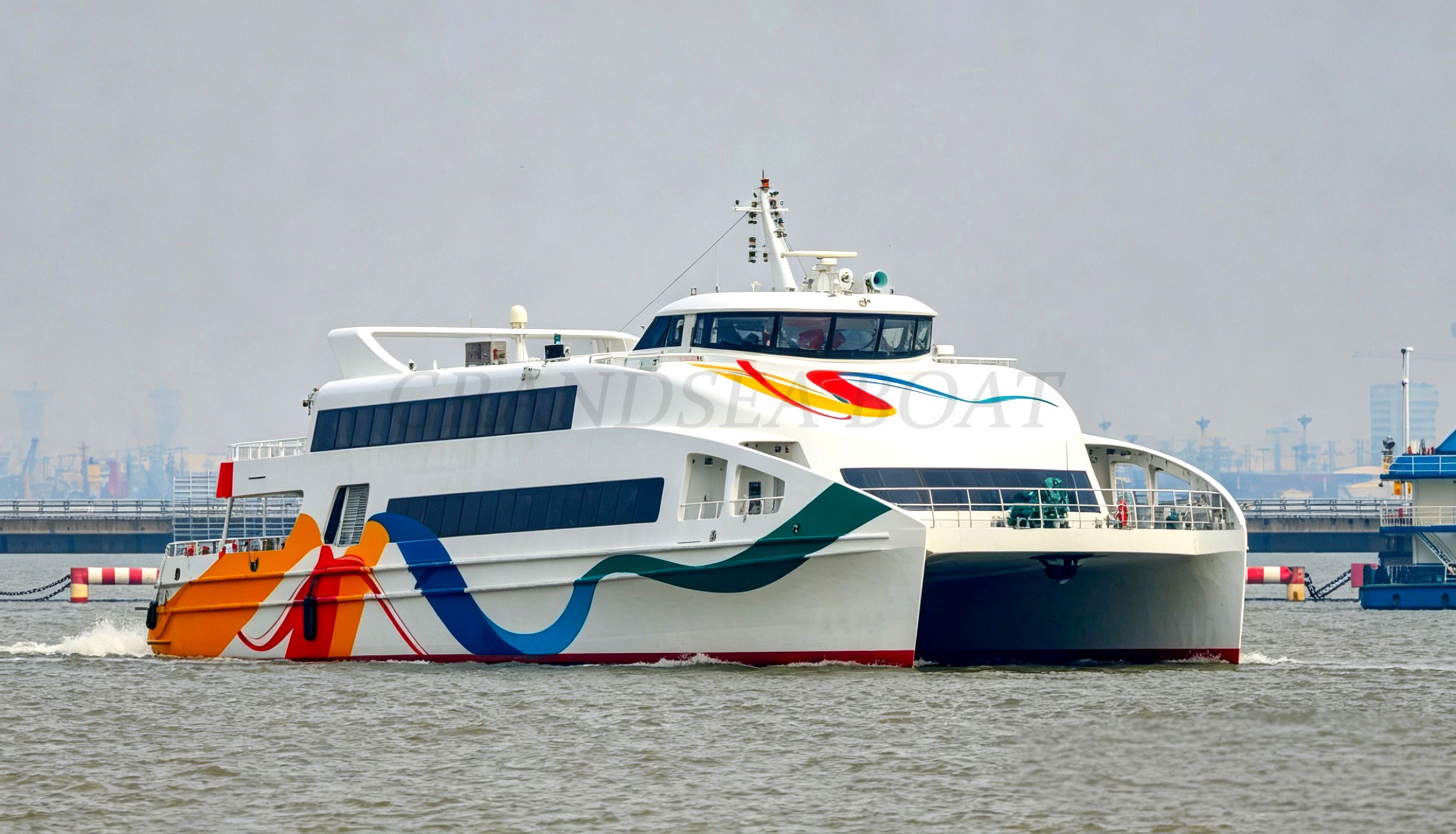 Grandsea 45米铝合金双体船，500座客轮、远洋班轮、双体客船出售
