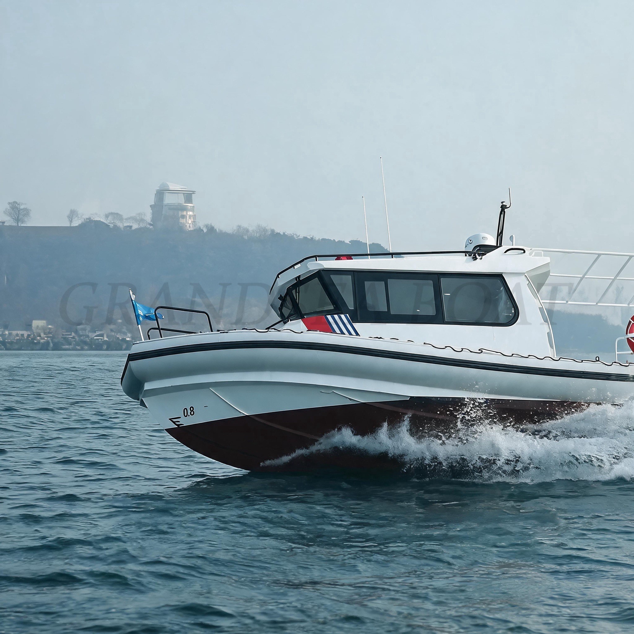 Grandsea 7.6m铝制高速巡逻艇 铝制军用艇 警用艇