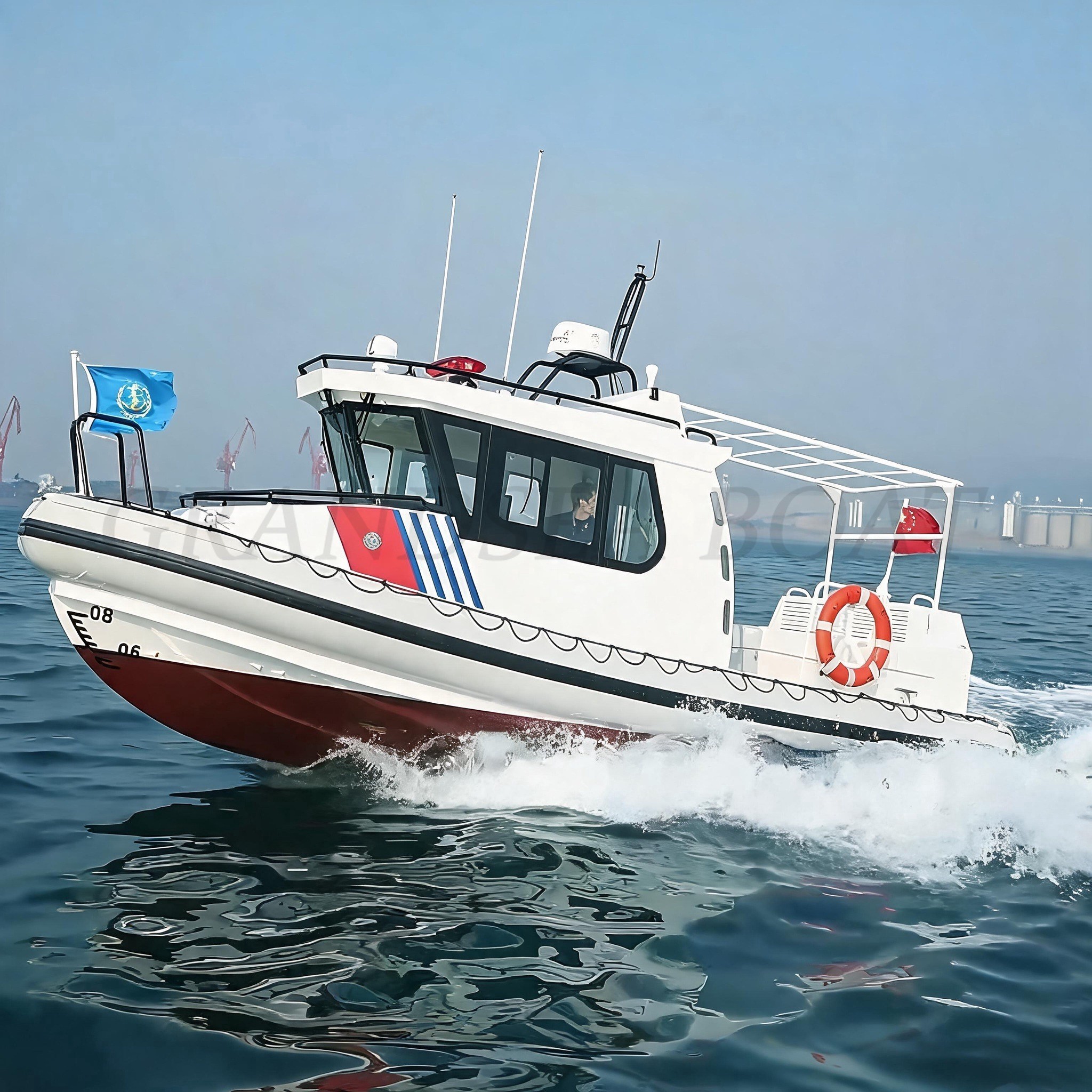 Grandsea 7.6m铝制高速巡逻艇 铝制军用艇 警用艇