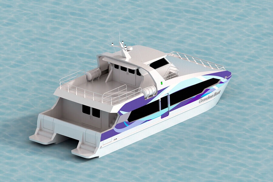 17m 铝制双体船 70 人客渡船出售