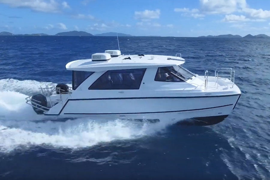 中国 38 英尺双体船 30 座玻璃钢双体船出售