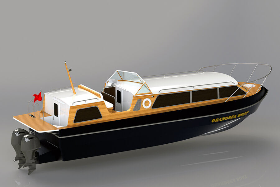 出售 Grandsea 40 英尺玻璃纤维海军上将仪式工艺船