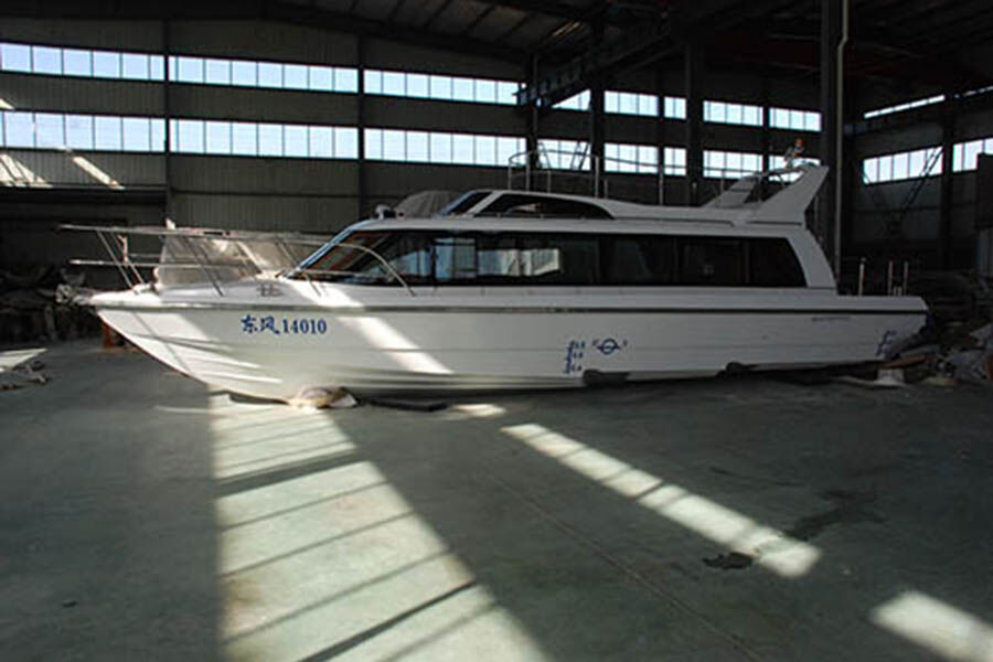 Grandsea 13.8m/32seats Fiberglass Outboard Engine Speed Passenger Boat for Sale