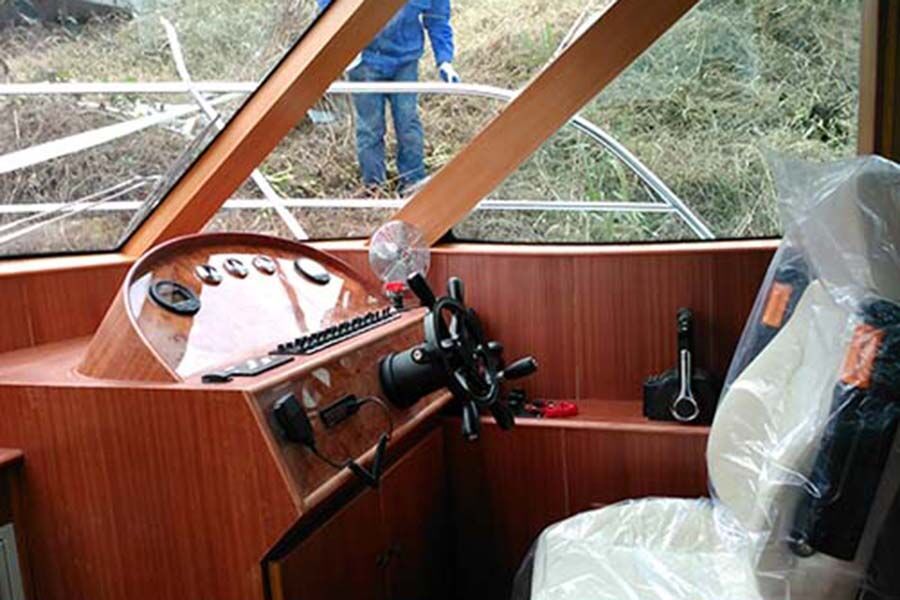 Grandsea 13.8m/32seats Fiberglass Outboard Engine Speed Passenger Boat for Sale