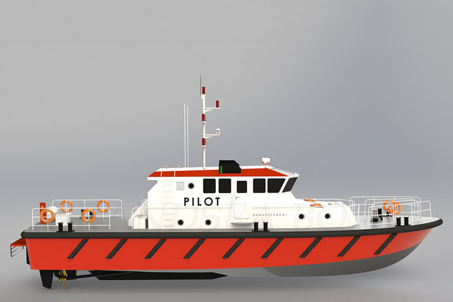 Grandsea 20m 钢/铝船体/驾驶舱港口发射引航船出售