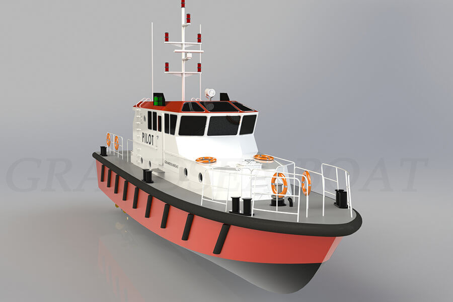 Grandsea 20m 钢/铝船体/驾驶舱港口发射引航船出售