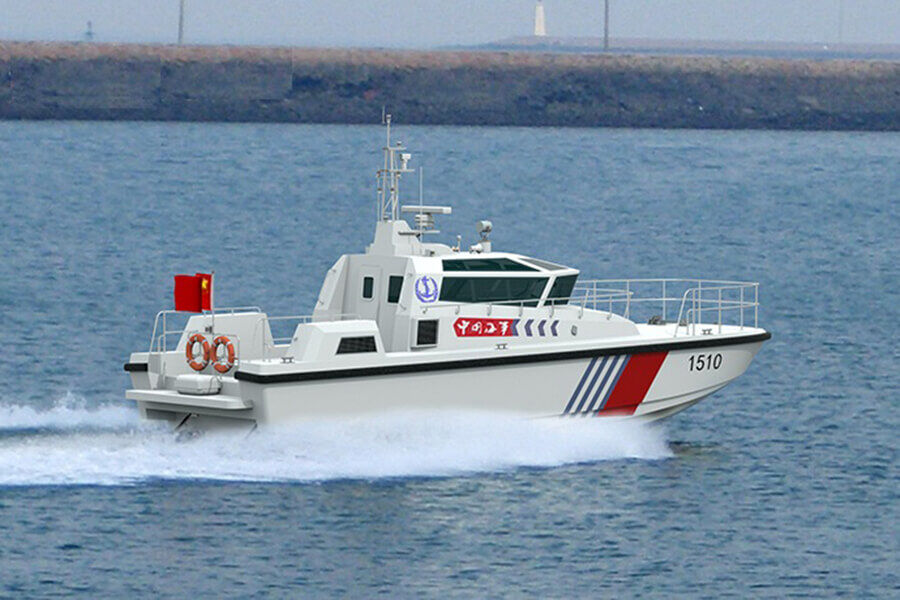 出售 15m 玻璃钢船用柴油舷内海岸警卫队巡逻艇