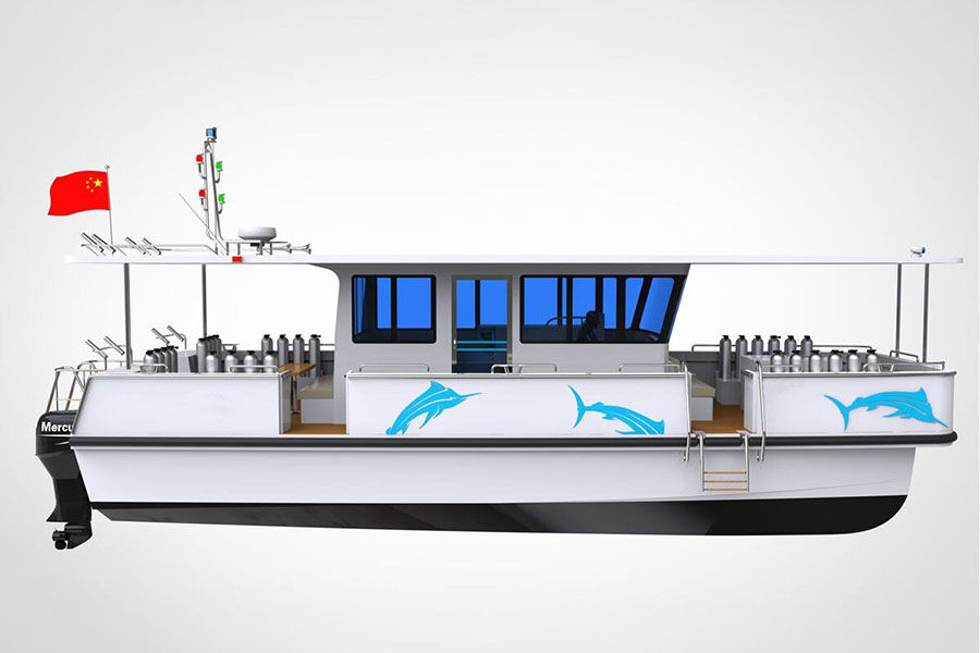 出售 Grandsea 12m 铝制双体船潜水和水肺船