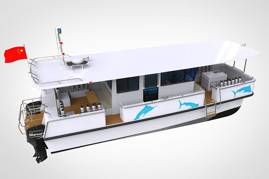 出售 Grandsea 12m 铝制双体船潜水和水肺船