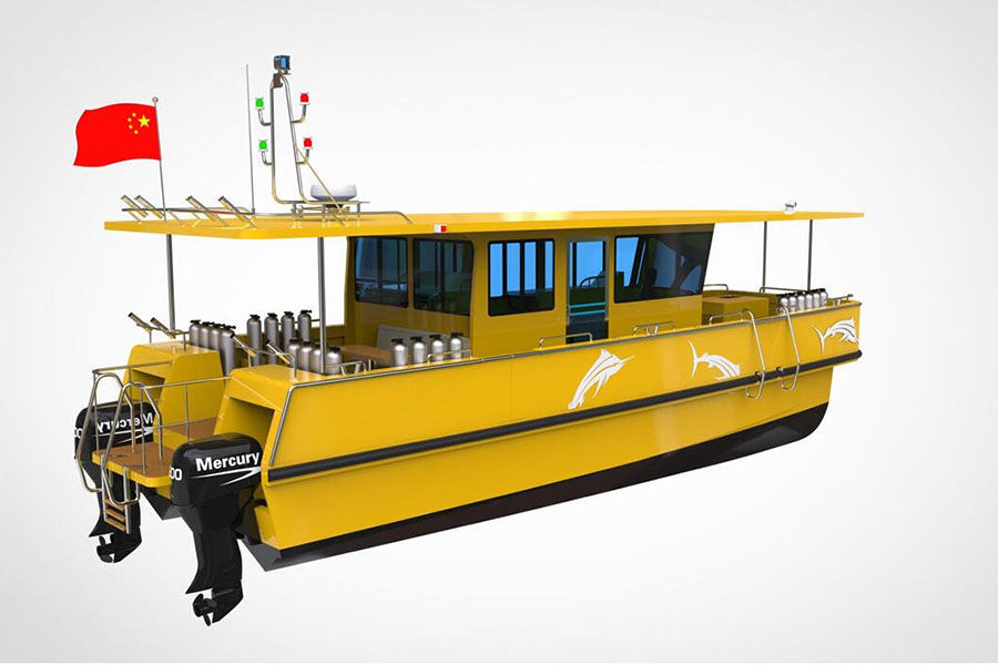 Grandsea 12m Aluminium Catamaran Diving And Scuba Boat for Sale