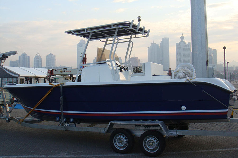 23英尺高速舱专业玻璃钢渔船出售