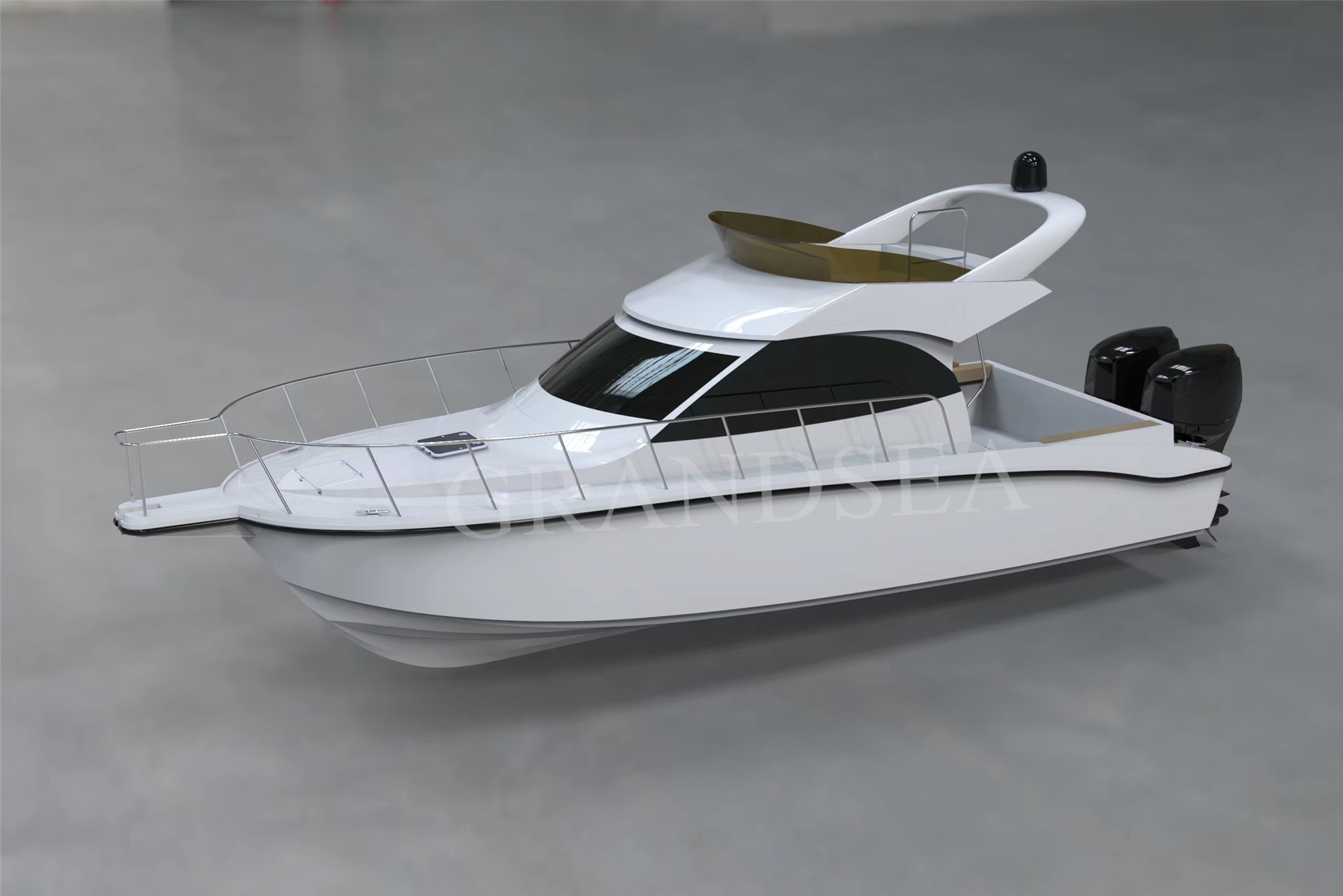 Grandsea 长 12m 玻璃钢家庭用客舱巡洋舰游乐运动钓鱼船出售