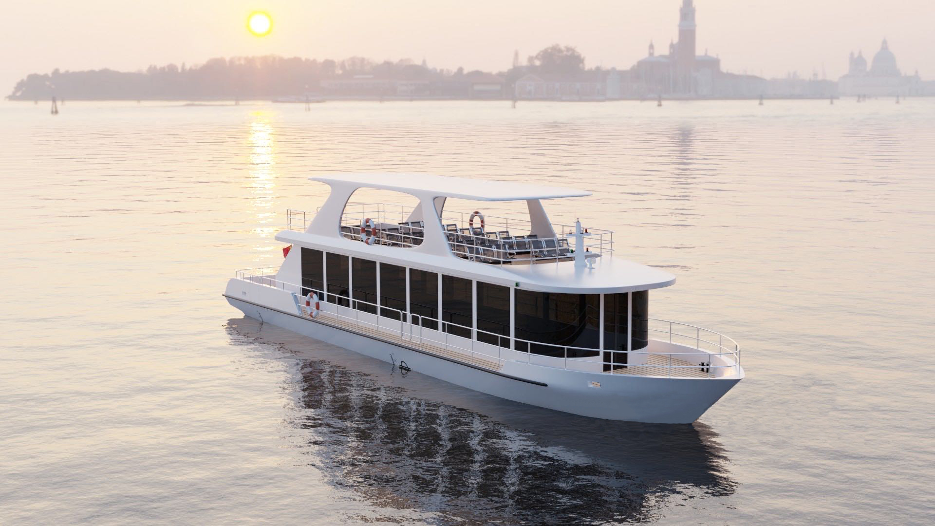 Grandsea 24m Steel Hull Double Decker Dinner Party Sightseeing Crew Boat 待售