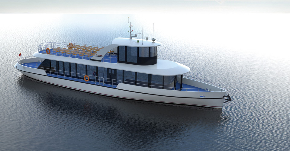 Grandsea 24m Steel Hull Double Decker Dinner Party Sightseeing Crew Boat 待售