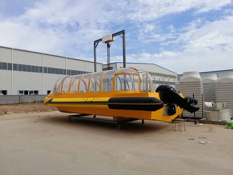 中国 32 英尺 28 座玻璃钢黄色水上出租车船出售