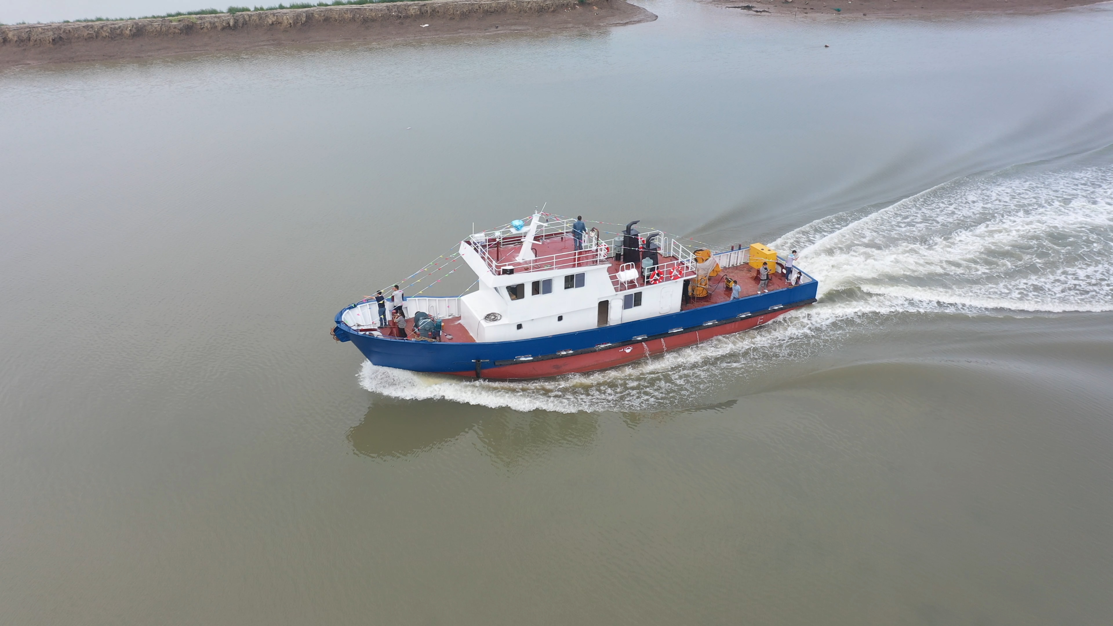 Grandsea 24 米钢材料起重驳船测量工作船出售