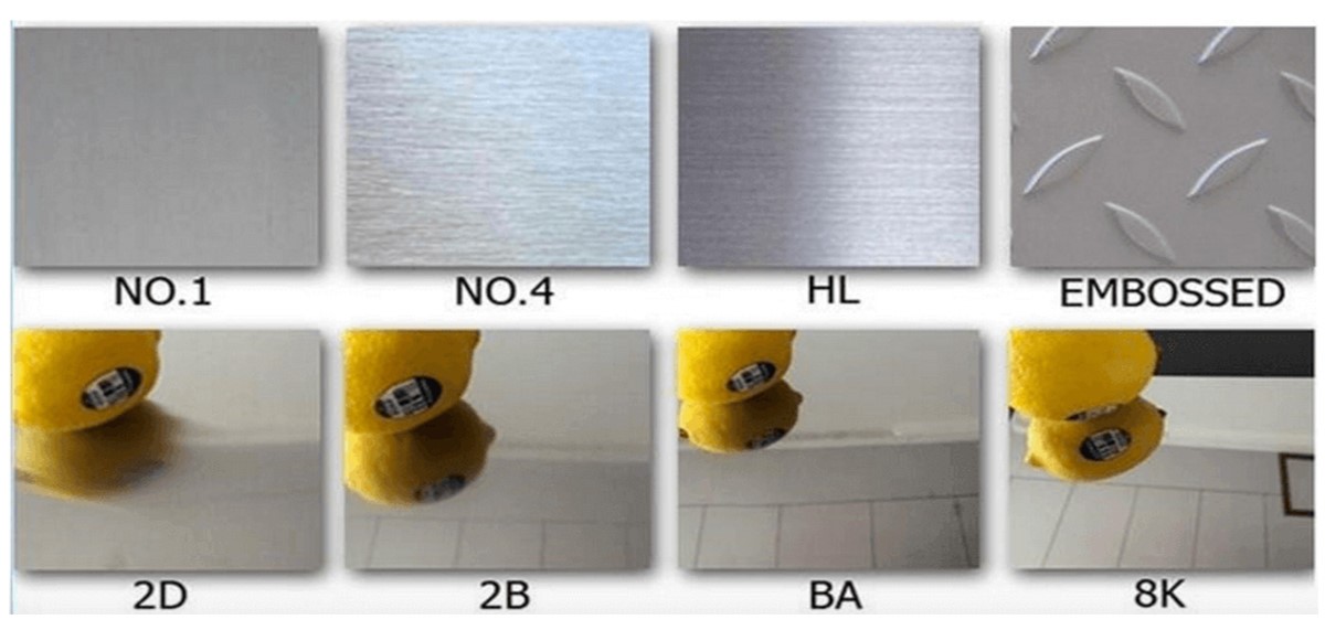 Stainless steel surface