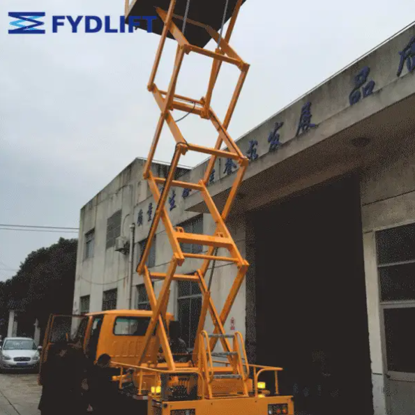 全自动车载式液压升降平台 高空作业平台 车载式液压升降机