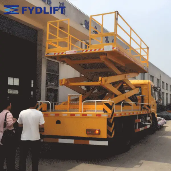 厂家供应车载式剪叉升降机 车载式升降高空平台 液压移动升降机