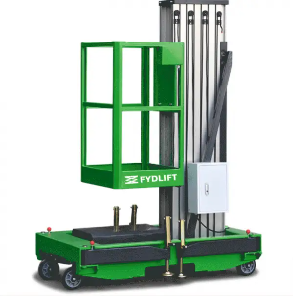 移动液压升降机平台铝合金高空作业平台 电动桅柱式高空作业平台