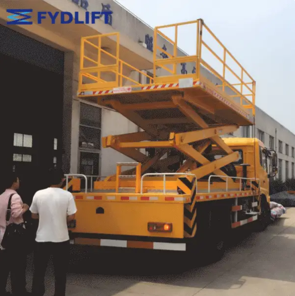 全自动车载式液压升降平台 高空作业平台 车载式液压升降机