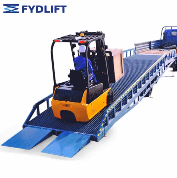 移动式登车桥手动液压仓库集装箱 汽车电动搬运叉车卸货登车桥