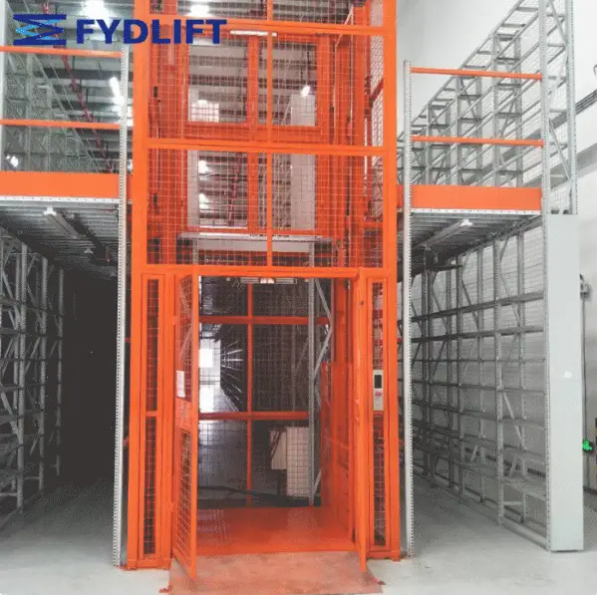 导轨式电动液压升降平台 导轨链条式液压升降平台货梯提升机