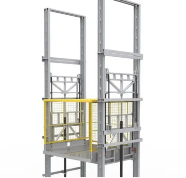 导轨式电动液压升降平台 导轨链条式液压升降平台货梯提升机