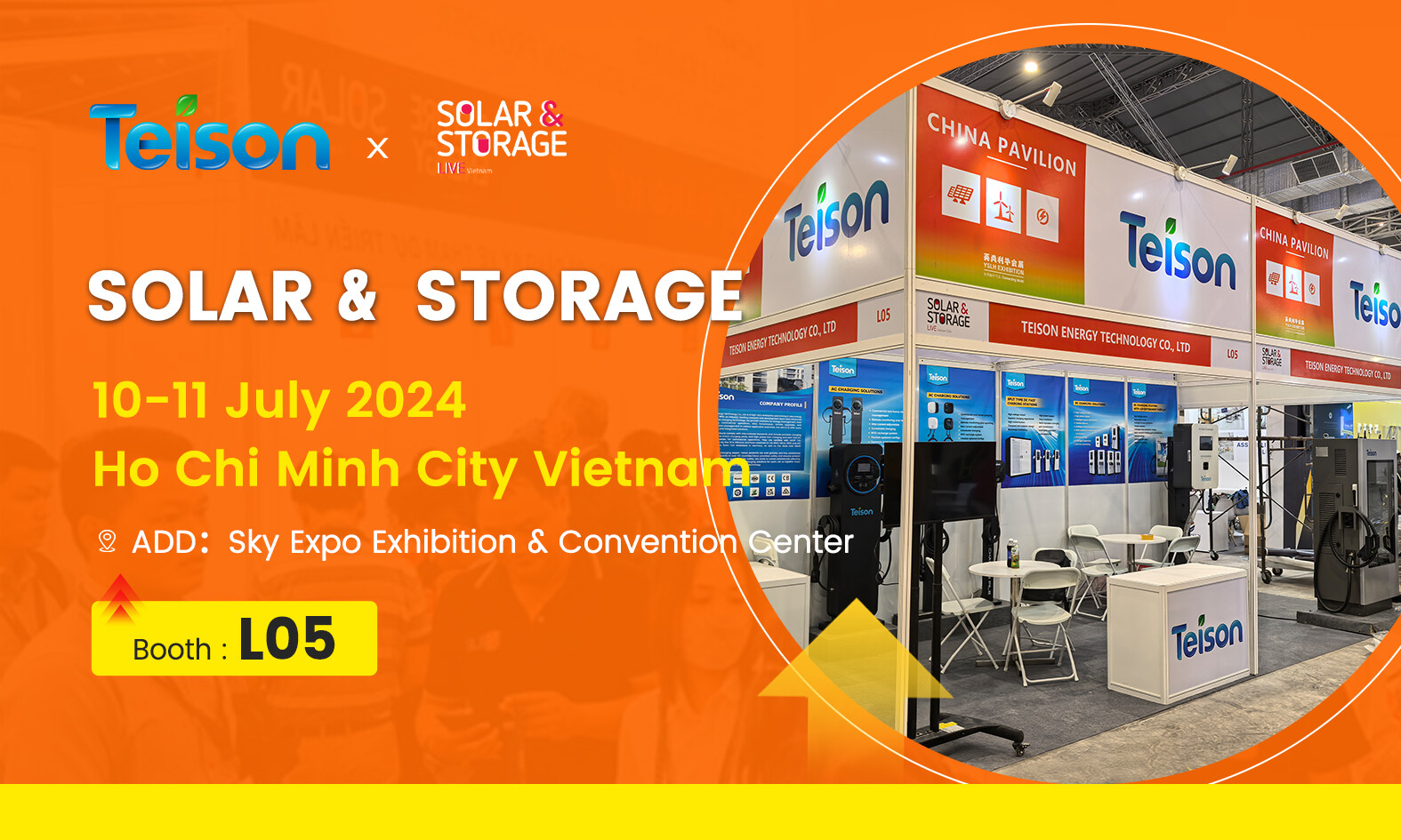 Компания Teison будет представлена на стенде Solar&Storage Vietnam L05, 10–11 июля.