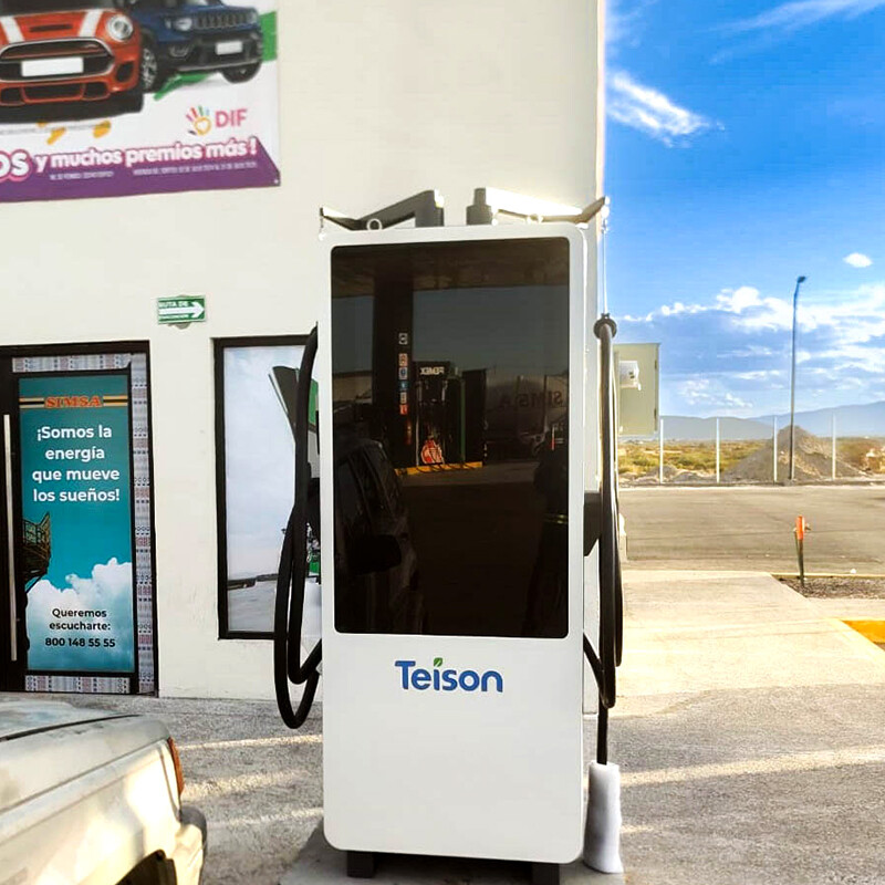 Зарядная станция Teison Dual Level3 DC с 43-дюймовым медиа-экраном  