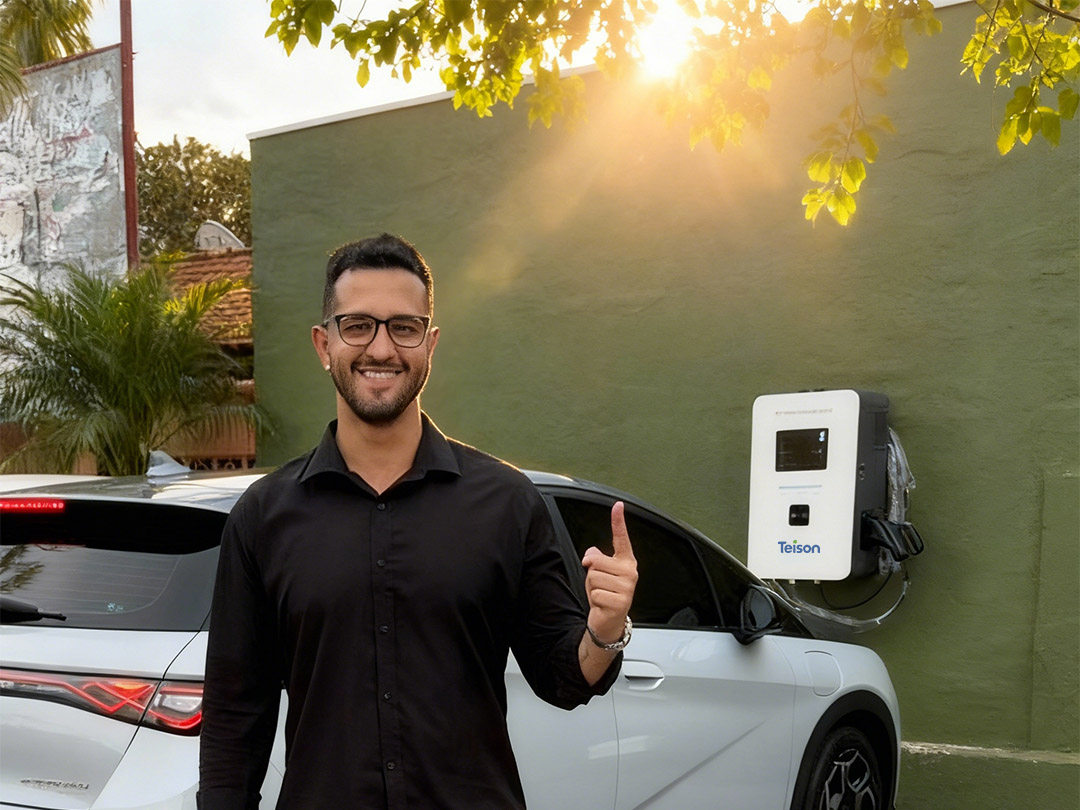 Настенное зарядное устройство Teison DC MINI 30kW Rapid EV Wallbox установлено в Бразилии, 2025 год Настенное зарядное устройство Teison DC MINI 30kW Rapid EV Wallbox установлено в Бразилии, 2025 год