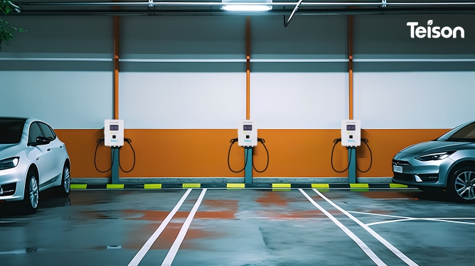 Мощная, компактная и удобная быстрая зарядка постоянного тока Teison мощностью 40 кВт.