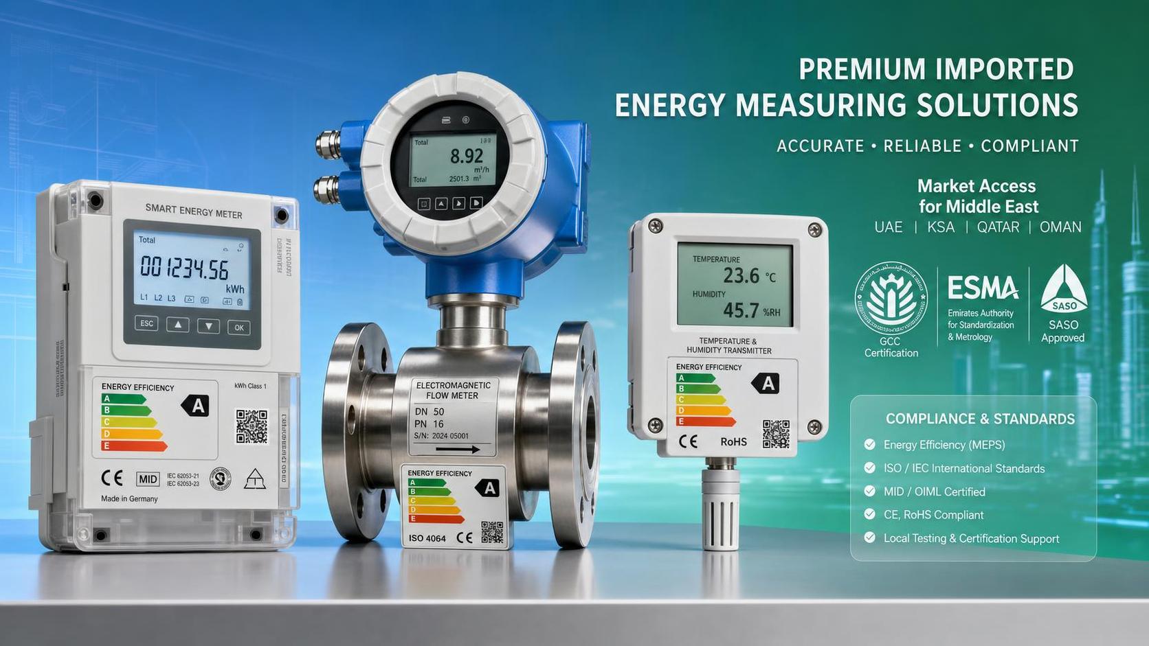 Saudi-UAE GII Mandates Energy Labels for Imported Meters
