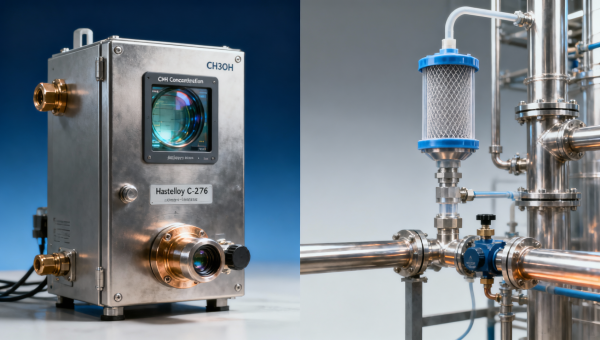 CH3OH concentration analyzer lifespan drops sharply when exposed to repeated HCl pulses