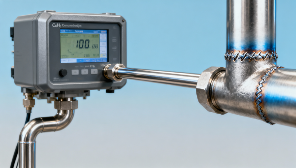 C6H6 concentration analyzer readings shift when sampling near stainless-steel weld zones