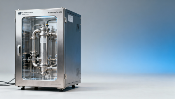 HF concentration analyzers with glass-lined wetted parts — yet etching begins after just 3 months of intermittent exposure