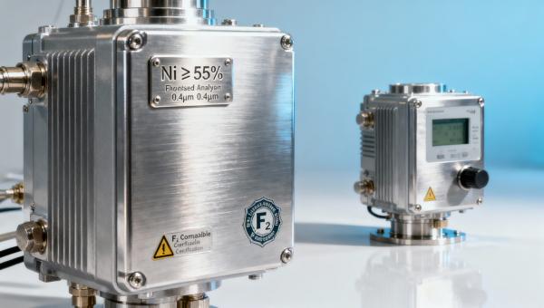 F2 concentration analyzer materials list omits nickel content — and that matters for long-term fluorine compatibility