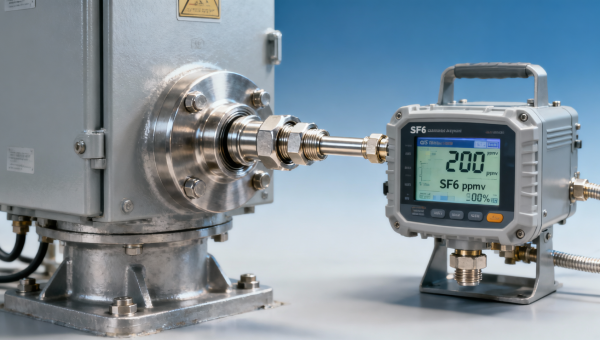 SF6 concentration analyzers used in GIS monitoring — yet dielectric breakdown risk rises when moisture exceeds 200 ppmv