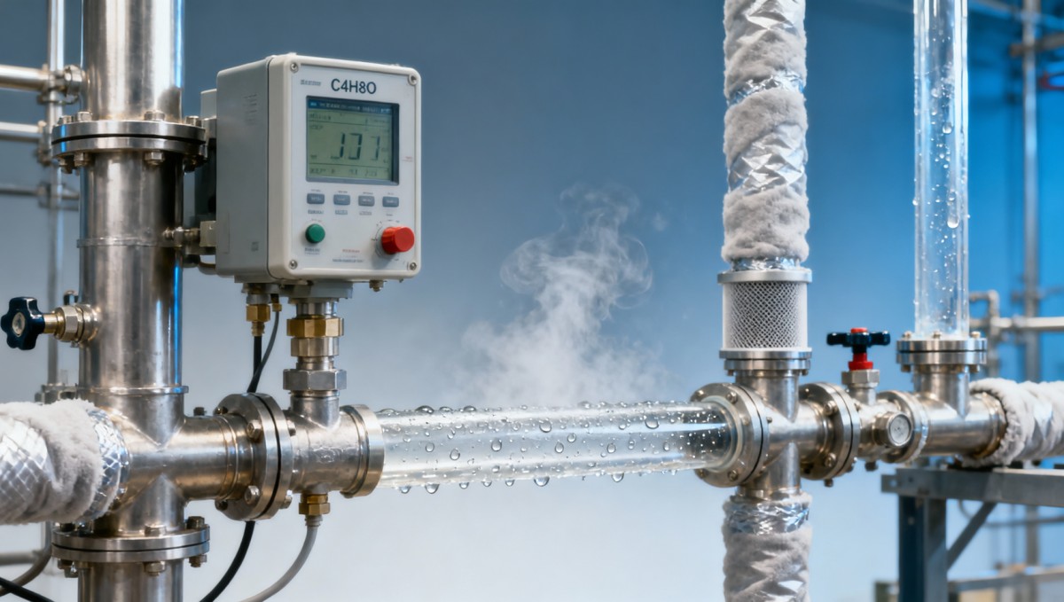 Why C4H8O concentration analyzer readings drift in humid lines