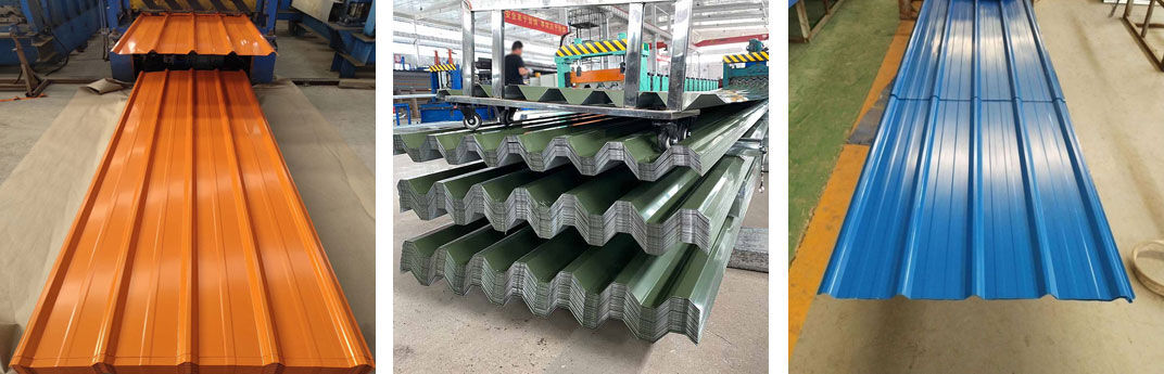 Покрытая цинком гофрированная металлическая крыша, оцинкованная стальная крыша 0
