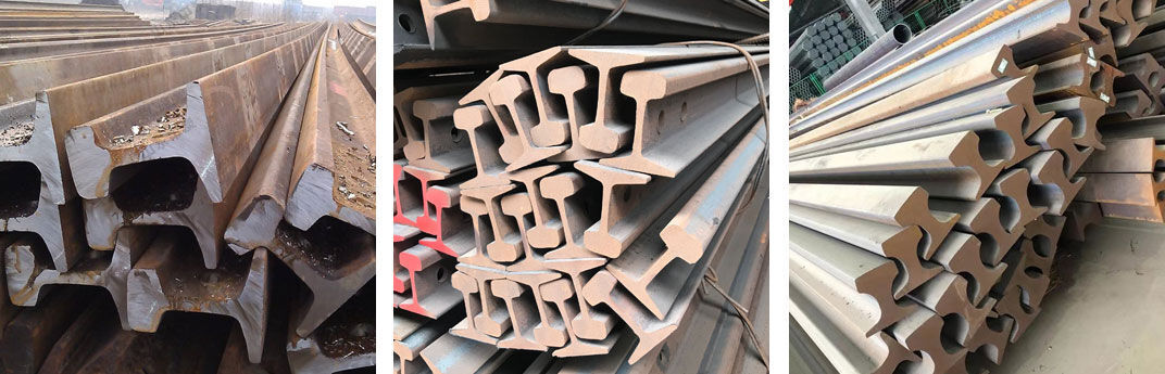 Hms1-2 Q235B 45#Mn R260 U71mn Material Grade Crane Rail Ferrovias de aço Qu70 Qu80 Qu100 Qu120 0