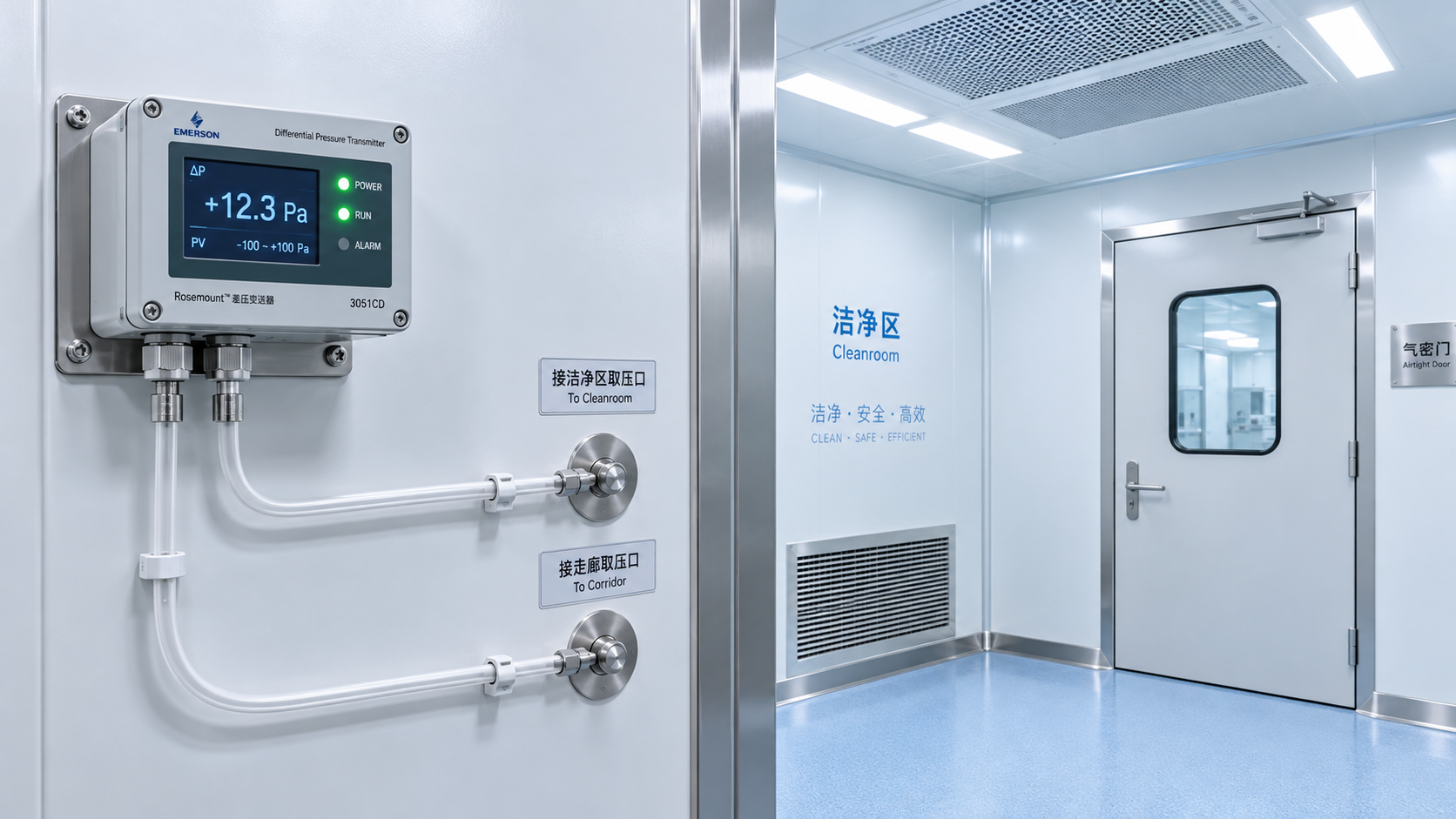 监控差压变送器在洁净室压差报警系统中的配置要点