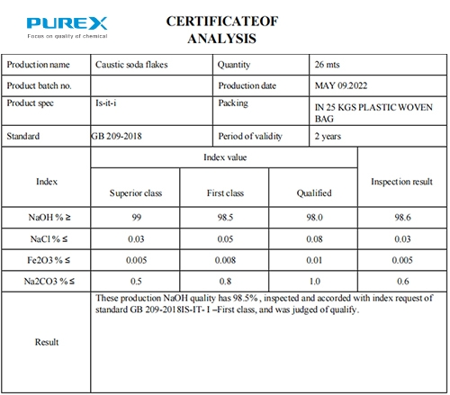 Хлопья с каустической содовой