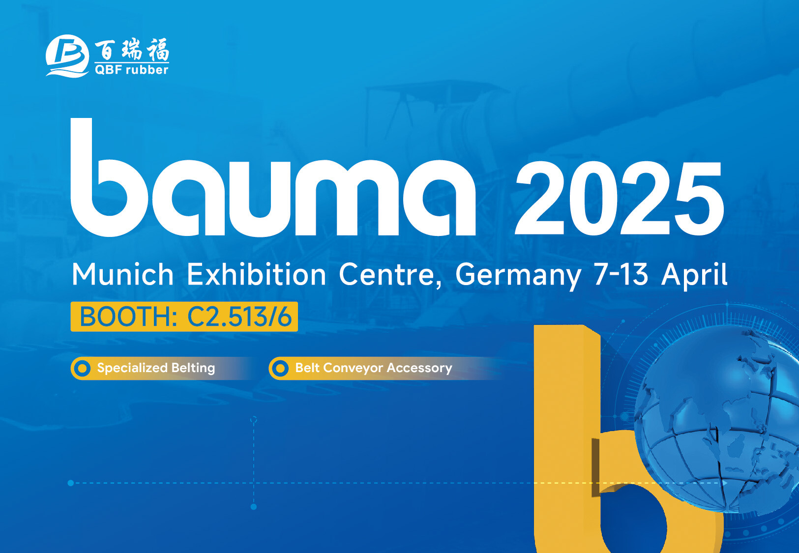 Компания QBF Rubber примет участие в выставке Bauma 2025 с новыми решениями для вертикальной подъемной системы Компания QBF Rubber примет участие в выставке Bauma 2025 с новыми решениями для вертикальной подъемной системы