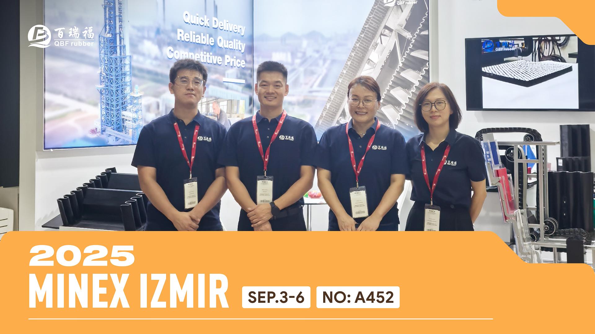 QBF резиновая система крутонаклонного вертикального конвейера, привлекающая внимание на выставке Turkey MINEX QBF резиновая система крутонаклонного вертикального конвейера, привлекающая внимание на выставке Turkey MINEX