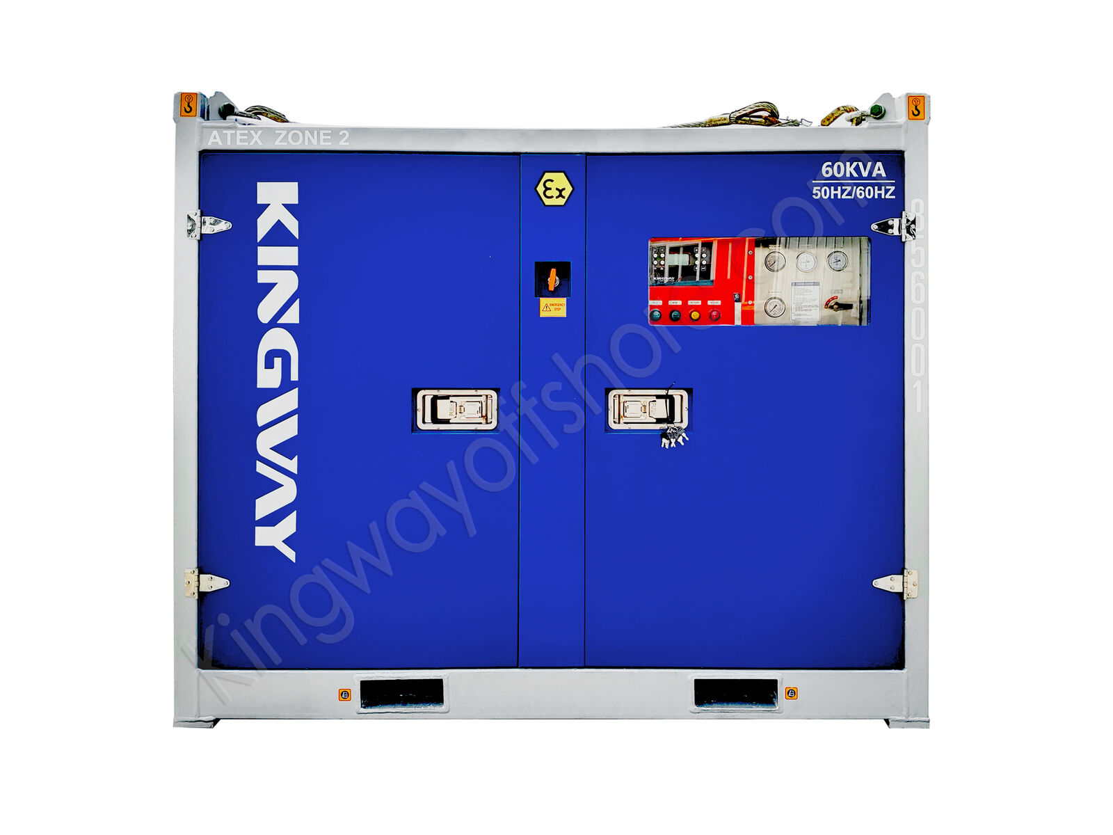 60KVA Zone 2 مجموعة مولدات مقاومة للانفجار (إطار DNV Lifing وتصميم صامت المظلة المتكاملة) 60KVA Zone 2 مجموعة مولدات مقاومة للانفجار (إطار DNV Lifing وتصميم صامت المظلة المتكاملة)